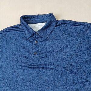 Maelreg Large Mens Shirt Polo Golf Stretch Performance All Over Has Defects
